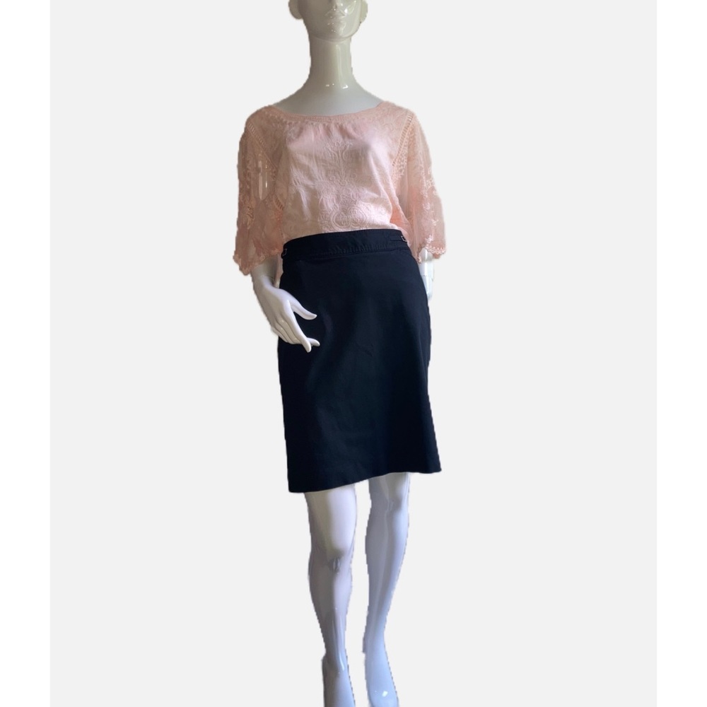 White House Black Market Black Denim Skirt 4